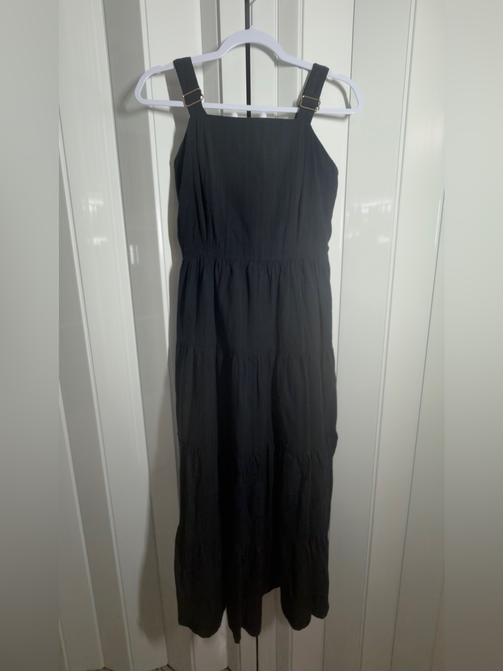 Joie Black Tiered Maxi Dress with Adjustable Straps